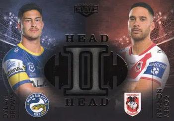 2020 NRL Elite - 2020 Case Cards - Head to Head #HH05 Dylan Brown/Corey Norman Front